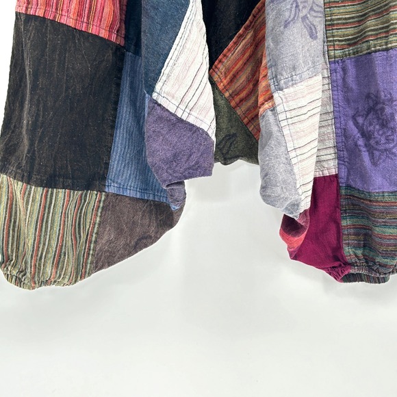 Kathmandu Imports Patchwork Harem Pants Boho Festival Drop Crotch Hippie Yoga OS - Picture 10 of 12